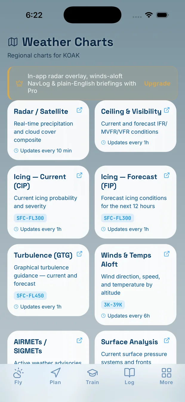 SkyBrief weather charts