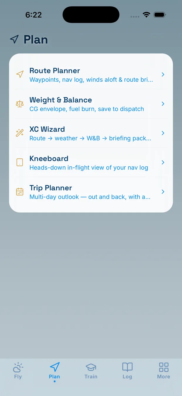 SkyBrief planning hub